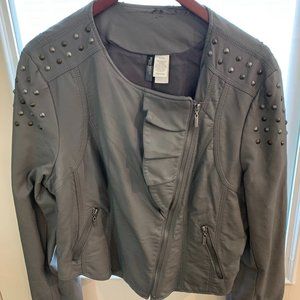 Grey Leather Jacket